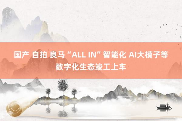 国产 自拍 良马“ALL IN”智能化 AI大模子等数字化生态竣工上车