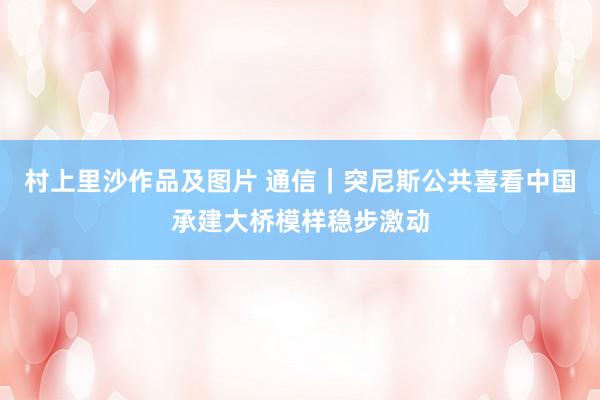 村上里沙作品及图片 通信｜突尼斯公共喜看中国承建大桥模样稳步激动
