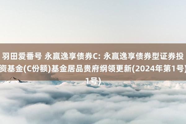 羽田爱番号 永赢逸享债券C: 永赢逸享债券型证券投资基金(C份额)基金居品贵府纲领更新(2024年第1号)