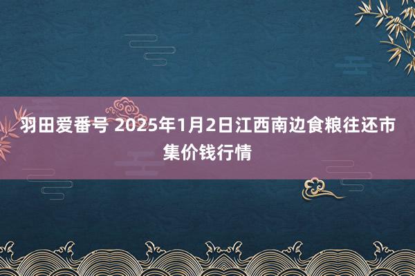羽田爱番号 2025年1月2日江西南边食粮往还市集价钱行情