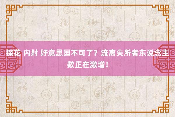 探花 内射 好意思国不可了？流离失所者东说念主数正在激增！