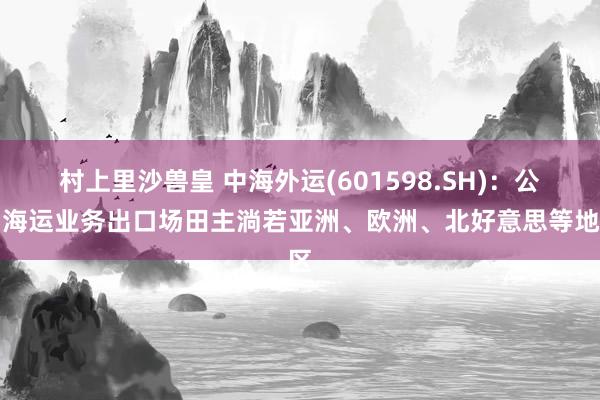 村上里沙兽皇 中海外运(601598.SH)：公司海运业务出口场田主淌若亚洲、欧洲、北好意思等地区