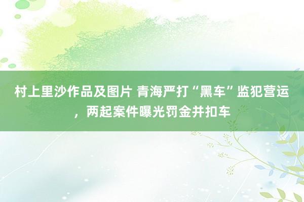 村上里沙作品及图片 青海严打“黑车”监犯营运，两起案件曝光罚金并扣车
