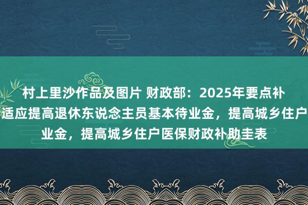 村上里沙作品及图片 财政部：2025年要点补助扩大国内需求，适应提高退休东说念主员基本待业金，提高城乡住户医保财政补助圭表