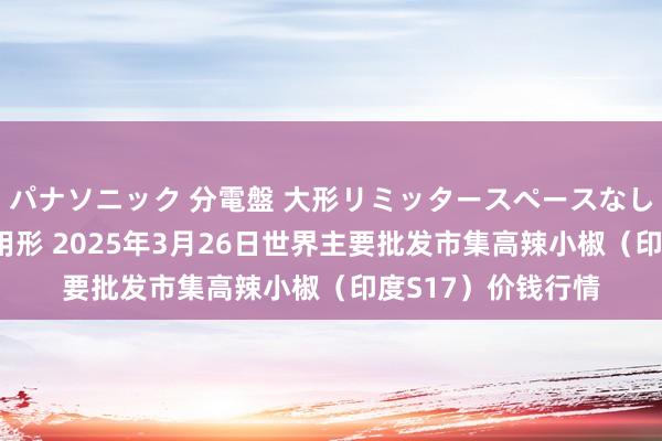パナソニック 分電盤 大形リミッタースペースなし 露出・半埋込両用形 2025年3月26日世界主要批发市集高辣小椒（印度S17）价钱行情