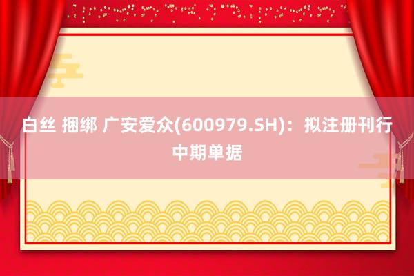 白丝 捆绑 广安爱众(600979.SH)：拟注册刊行中期单据