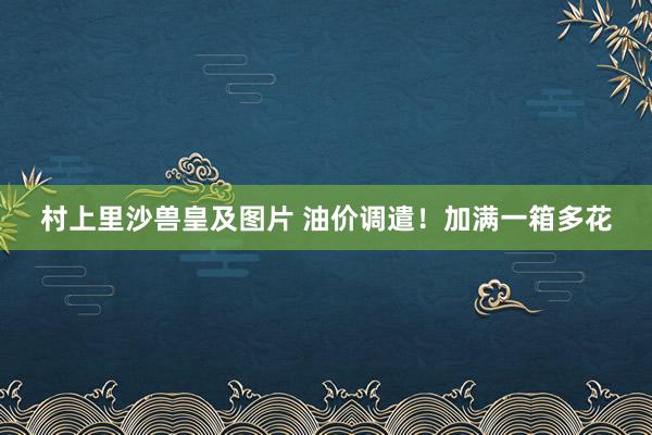 村上里沙兽皇及图片 油价调遣！加满一箱多花