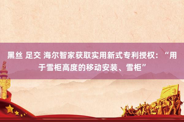 黑丝 足交 海尔智家获取实用新式专利授权：“用于雪柜高度的移动安装、雪柜”