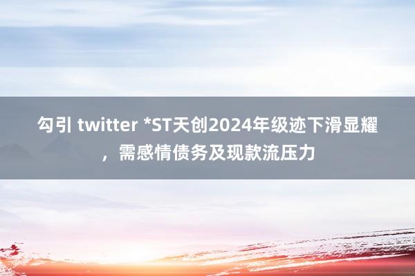 勾引 twitter *ST天创2024年级迹下滑显耀，需感情债务及现款流压力
