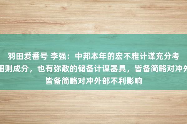 羽田爱番号 李强：中邦本年的宏不雅计谋充分考虑了各式不细则成分，也有弥散的储备计谋器具，皆备简略对冲外部不利影响